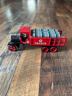 Red Vintage-Style Toy Fuel Truck